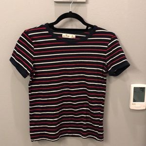 Like New Hollister Striped Crop Top